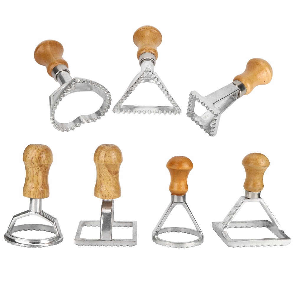 Dumpling Press Set - 7-częściowy zestaw do cięcia ravioli z