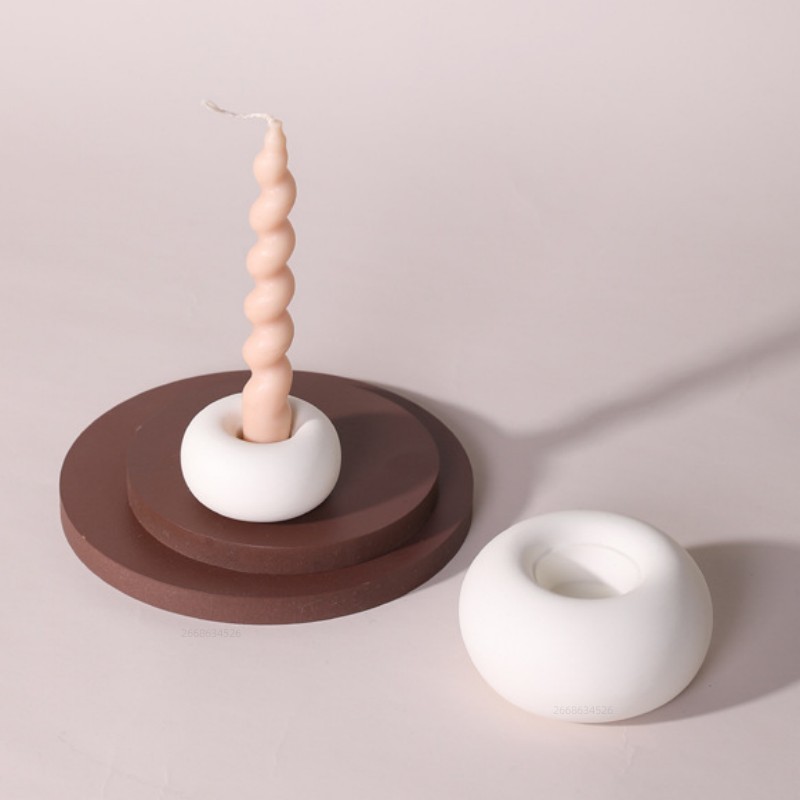 Okrągły świecznik w kształcie  – Donut Mold Silicone recenzja i cena